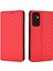 Samsung Galaxy M13 Için 4g Baskı Rhombus Desen Pu Deri Kapak Manyetik Otomatik Amasik Telefon Stand Stand Cellet Vaca Kırmızı (Yurt Dışından) 1