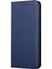 Karbon Fiber Dokusu Otomatik Emici Deri Telefon Standı Samsung Galaxy A31 4g-Mavi Için El Kayışı ile Cüzdan Kapağı (Yurt Dışından) 2