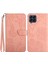 Samsung Galaxy Için M33 5g (Global Versiyon) Stand Cüzdan Telefon Kılıfı Baskı Kelebek Çiçekler Pu Deri+Tpu Kapak Kullanışlı Kayış-Pembe (Yurt Dışından) 1