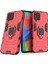 Samsung Galaxy M33 5g (Hindistan Versiyonu) Yüzük Tutucu Kickstand Koruyucu Kasa Yumuşak Tpu+Sert Pc Hibrid Telefon Kapak-Kırmızı (Yurt Dışından) 2