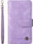 Tam Koruma Şeritleri Baskılı Cilt Touch Cüzdan Stand Deri Kapak Kart Yuvaları Samsung Galaxy S20 Fe 2022/S20 FE/S20 Fe 5G/S20 Lite-Purple Için Fermuar Cepi (Yurt Dışından) 2