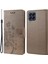Samsung Galaxy M33 5g (Global Versiyon) Kelebek Çiçeği Baskılı Cüzdan Kılıfı, Pu Deri Katlanabilir Stand Flip Kapak El Strap-Grey (Yurt Dışından) 1