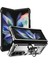 Samsung Galaxy Z Fold4 Için 5g Tpu+Pc Şok Geçirmez Telefon Kasa Çanta Tutucu Kickstand Koruyucu Kapak Araba Montajı Metal Sac-Silver (Yurt Dışından) 2