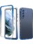 Samsung Galaxy S21 Fan EDITION/S21 Fe 5g-Blue Için Gradyan Renk Damlalı Dört Köşe Yastık Tpu+Pc Kılıfı ile Şeffaf Kapak (Yurt Dışından) 1