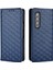 Samsung Galaxy Z Fold3 Için 5g Baskı Rhombus Desen Standı Stand Cüzdan Deri Kılıf Anti-Drop Telefon Kapak Mavisi (Yurt Dışından) 1