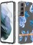 Elektrokaplatma Imd Iml Tpu Kasa Şeffaf Temel Çiçek Desenleri Samsung Galaxy S22 5G-HC003 Mavi Yapma (Yurt Dışından) 1