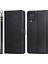 Samsung Galaxy A12 R61 Doku Için Dikiş Pu Deri+Tpu Stand Telefon Kılıf Deseni Baskılı Cüzdan Kapak Black (Yurt Dışından) 1
