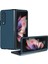 Samsung Galaxy Z Fold3 Için 5g Sabit Pc Sabit Pc Ka Telefon Kılıfı Çizgiye Döküm Anti-Çizelge Absing Katlanır Telefon Kapağı-Dark Mavi (Yurt Dışından) 1