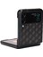 Samsung Galaxy Z Flip3 Için 5g Rhombus Baskılı Katlanır Telefon Kılıf Anti Dalgalı Pu Deri Kaplamalı Pc Kapak Black (Yurt Dışından) 2
