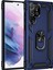 Destekleme Kickstand Tasarım Telefon Geri Kılıf Tutucu Pc+Tpu+Metal Hibrit Telefon Kapak Kabuğu Samsung Galaxy S22 Ultra 5g-Blue (Yurt Dışından) 2