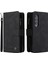 Baskı Çizgileri Cilt Doku Pu Deri Kapak Fermuarı Cep Çok Kart Yuvaları Samsung Galaxy Z Fold3 5g-Black Için Stand ile Telefon Kılıfı (Yurt Dışından) 1