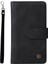Baskı Çizgileri Cilt Doku Pu Deri Kapak Fermuarı Cep Çok Kart Yuvaları Samsung Galaxy Z Fold3 5g-Black Için Stand ile Telefon Kılıfı (Yurt Dışından) 2
