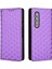 Samsung Galaxy Z Fold3 Için 5g Baskı Rhombus Desen Standı Stand Cüzdan Deri Kılıf Anti-Drop Telefon Kapak-Moral (Yurt Dışından) 1