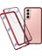 Metal Çerçeve Manyetik+Samsung Galaxy S21 4g/5g-Red Için Çift Taraflı Temperli Cam Kasa (Parmak Izi Işlevi Yok Ancak Yüz Tanıma Fonksiyonu Ile) (Yurt Dışından) 2