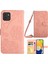 Samsung Galaxy A03 (166.5 x 75.98 x 9.14MM) Için Cep Telefonu Kapak Kabuğu, Cilt Dokunuşma Hissi Pu Deri Deseni Baskı Tasarım Elsiz Stand Cüzdan Telefon Kapağı Omuz Askısı Pembe (Yurt Dışından) 1
