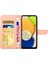 Samsung Galaxy A03 (166.5 x 75.98 x 9.14MM) Için Cep Telefonu Kapak Kabuğu, Cilt Dokunuşma Hissi Pu Deri Deseni Baskı Tasarım Elsiz Stand Cüzdan Telefon Kapağı Omuz Askısı Pembe (Yurt Dışından) 2