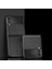 Plastik+Deri Telefon Kasası Kabuk Katlanır Telefon Geri Kapağı Galaxy Z Flip3 5g-Black (Yurt Dışından) 2