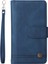 Baskı Stripes Fermuar Cep Telefon Kılıfı Samsung Galaxy A03 (164.2 x 75.9 x 9.1mm) Için Deri Kabuk Stand Deri Kabuk-Blue (Yurt Dışından) 2