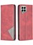 Samsung Galaxy Için M33 5g (Global Versiyon) Geometrik Basılı Cep Telefonu Koruyucusu Pu Deri Stand Örneği Manyetik Otomatik Absorbed Telefon Kablili Kart Tutucu Kırmızısı (Yurt Dışından) 1