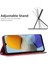 Samsung Galaxy Için M33 5g (Global Versiyon) Geometrik Basılı Cep Telefonu Koruyucusu Pu Deri Stand Örneği Manyetik Otomatik Absorbed Telefon Kablili Kart Tutucu Kırmızısı (Yurt Dışından) 2
