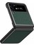 Samsung Galaxy Z Flip4 Için 5g Anti-Çizgi Çapraz Doku Telefon Kılıfı Ka Pu Deri Kaplamalı Pc Arka Kapak Koruyucu Kabuk Yeşili (Yurt Dışından) 2