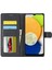 Samsung Galaxy A03 Için (164.2 x 75.9 x 9.1mm) Kırılmaya Dayanıklı Dokulu Pu Deri Folio Stant Standı Cüzdan Kılıfı Cep Telefonu Kasa Kapak-Siyah (Yurt Dışından) 2