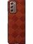 Samsung Galaxy Z Fold2 5g Pc+Tpu Hibrid Telefon Kılıfı Izgara Dokusu Pu Deri Telefon Aksesuar-Brown (Yurt Dışından) 2