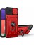 Kickstand Hard Pc Yumuşak Tpu Şok Geçirmez Telefon Kapağı Samsung Galaxy A22 5g (Ab Versiyonu) Için Kart Tutucu ve Slayt Kamera Kapağı (Yurt Dışından) 1