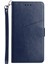 Samsung Galaxy A13 Için 4g Handy Strap Cep Telefon Kapağı Y Şeklinde Çizgiler Baskılı Manyetik Pu Deri Stand Cüzdan Ca-Blue (Yurt Dışından) 2