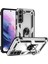 Zor Anti-Çizik Telefon Kabuğu Yüzük Tutucu Kickstand Tasarımı Pc+Tpu+Metal Hibrid Telefon Kapağı Samsung Galaxy S22+5G-SILVER (Yurt Dışından) 1