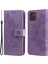 Samsung Galaxy A03 Için (166.5 x 75.98 x 9.14MM) Dalgalı Koruma Koruması Çiçek Çift Seçmeli Manyetik Toka Pu Deri Deri Stand Cüzdan Telefon Kılıfı El Strap-Morple ile (Yurt Dışından) 1
