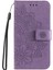Samsung Galaxy A03 Için (166.5 x 75.98 x 9.14MM) Dalgalı Koruma Koruması Çiçek Çift Seçmeli Manyetik Toka Pu Deri Deri Stand Cüzdan Telefon Kılıfı El Strap-Morple ile (Yurt Dışından) 2