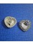 Kalp Taslı Metal Düğme 2,5 cm 2 Adet 5