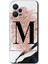 Xiaomi Redmi Note 12 Pro 5g Kılıf Hd Desen Baskılı Kılıf - Pembe Mermer Desenli M Harfi 1