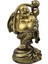 Lüks Motifli Işlemeli Gold Buda Biblo Heykel Vitrin Masa Süsü Ofis Ev & Yılbaşı Hediyesi 20 Cm. B 2