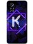 Xiaomi Redmi Note 12 Pro 4g Kılıf Hd Desen Baskılı Kılıf + Kırılmaz Cam - Dark Neon Yaprak K Harfi 1