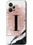 Xiaomi Redmi Note 12 Pro 5g Kılıf Hd Desen Baskılı Kılıf + Kırılmaz Cam - Pembe Mermer Desenli I Harfi 1