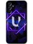 Samsung Galaxy A15 Kılıf Hd Desen Baskılı Kılıf - Dark Neon Yaprak U Harfi 1