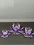 Dekoratif Kristal Cam Üçlü Cam Lotus Mumluk Mor 3