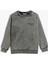 Erkek Çocuk Sweatshirt Uzun Kollu Bisiklet Yaka Slogan Baskılı Pamuklu - Koton - 4SKB10277TK - Antrasit - 5-6 Yaş 1