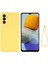 Samsung Galaxy M23 Için 5G/F23 5g Hassas Kesimler Şok Geçirmez Sıvı Silikon Kasa Yumuşak Mikrofiber Astar Kabuğu Kayış Sarısı (Yurt Dışından) 2