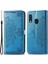 Samsung Galaxy A20E Telefon Kılıfı Mandala Kabartma Tasarımı Telefon Kapak Kabuk Çantası Fonksiyonu Flip Pratik Pu Deri Cüzdan Mavisi (Yurt Dışından) 2