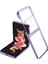Samsung Galaxy Z Flip3 Için Şok Geçirmez Elektrapılaşma Katlanır Sert Pc Telefon Kabuğu Cep Telefon Torbası Kılıfı (Yurt Dışından) 2