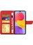 Samsung Galaxy M13 Için 4g Stand Cüzdan Telefon Kılıfı Pu Deri Kelebek Çiçekleri Baskıda Baskı Cilt Touch Koruyucu Kapak Omuz Kayışı Kırmızı (Yurt Dışından) 1