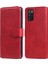 Pu Deri Cüzdan Stand Folio Flip Koruyucu Telefon Kapağı Samsung Galaxy A03S (164.2 x 75.9 x 9.1mm) -Red Için (Yurt Dışından) 2