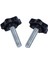 4 Adet M8 x 30MM Erkek Dişli 32MM Yıldız Başlı Sıkma Topuzu Siyah (Yurt Dışından) 2