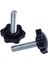 4 Adet M8 x 30MM Erkek Dişli 32MM Yıldız Başlı Sıkma Topuzu Siyah (Yurt Dışından) 4