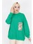 23001 2 Ip Kumaş Inci ve Baskı Detaylı Oversize Sweatshirt 2