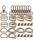 40 Adet 25MM D-Ringler Soketler, Manyetik Düğmeler, Döner Tokalar, Üç Kayar Toka Dikiş Torbası (Bronz) (Yurt Dışından) 1
