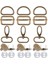 40 Adet 25MM D-Ringler Soketler, Manyetik Düğmeler, Döner Tokalar, Üç Kayar Toka Dikiş Torbası (Bronz) (Yurt Dışından) 3